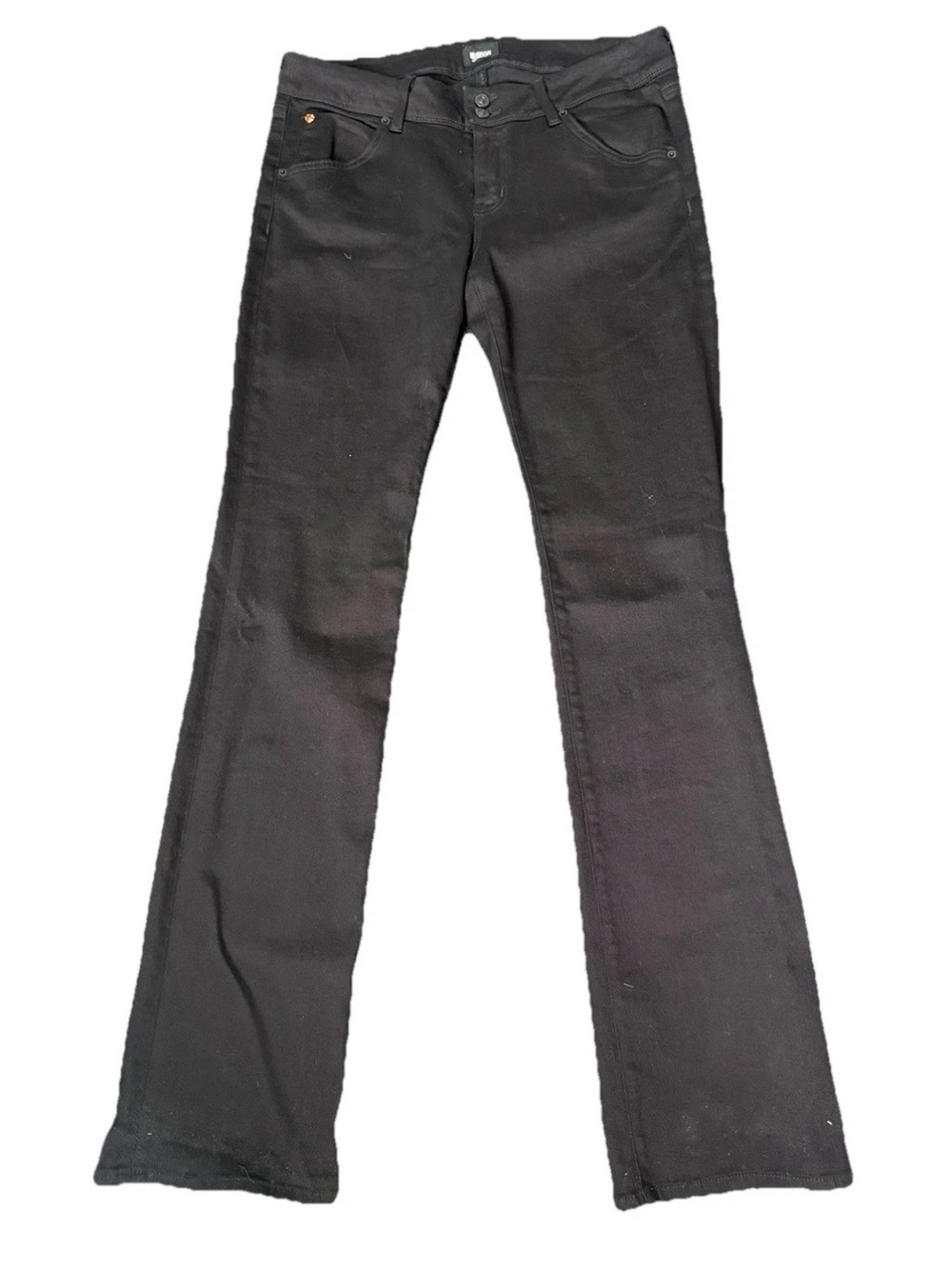 Hudson Beth Baby Boot Black Flap Pocket Jeans Size 32 USA  Western